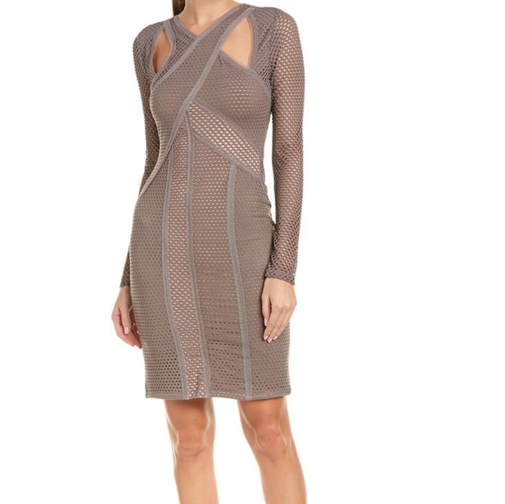 BCBGMaxAzria Jaylynn Mesh Patchwork Dress